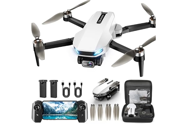 GPS Drone with Camera for Adults, 2K HD GPS Drones with Auto Return, Follow Me, Circle Fly, Waypoint Fly, Optical Flow, Brush