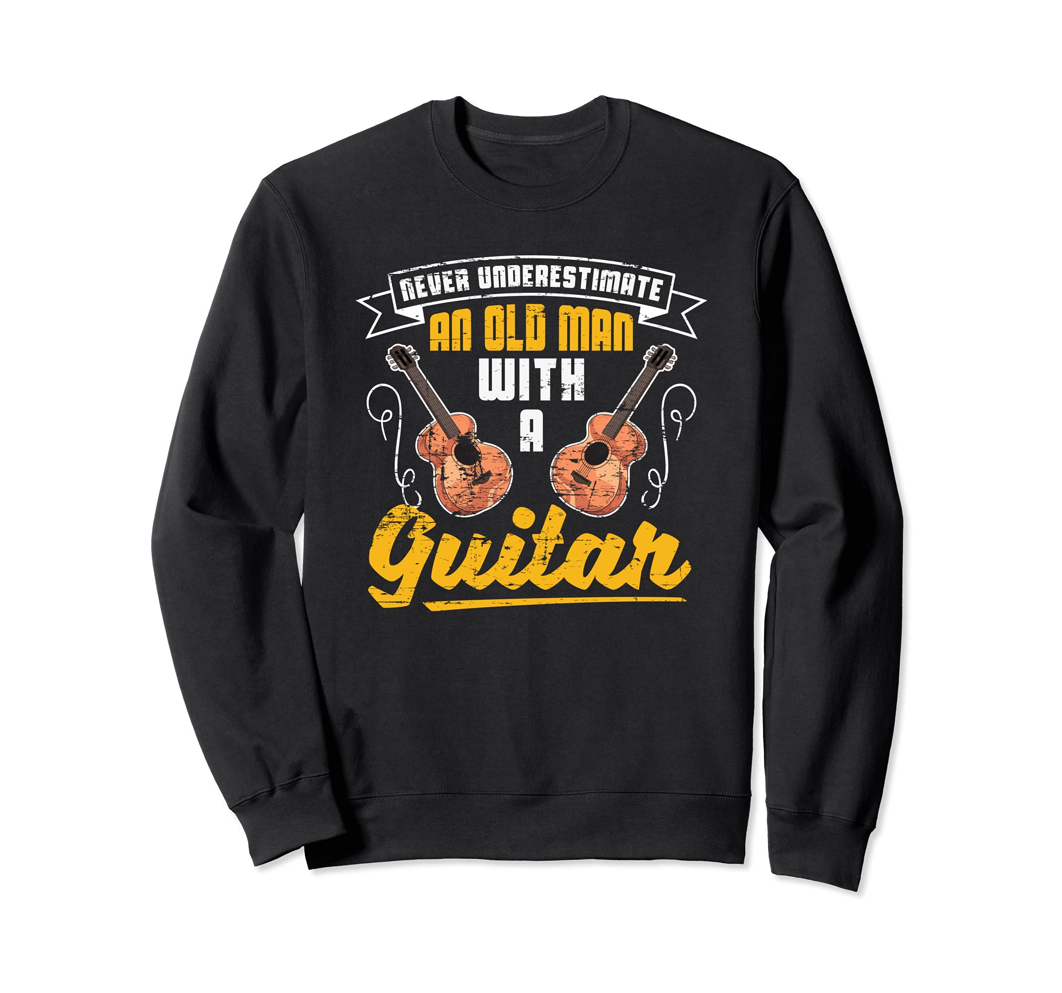Retired Old Men Guitarist Retirement Guitar Player Guitar Sweatshirt