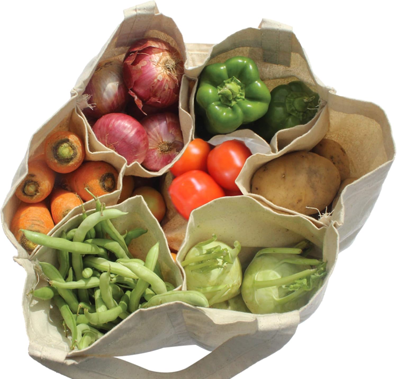 TrustBasket Eco Friendly Reusable Multi Pouch Grocery Bag (Set of 3