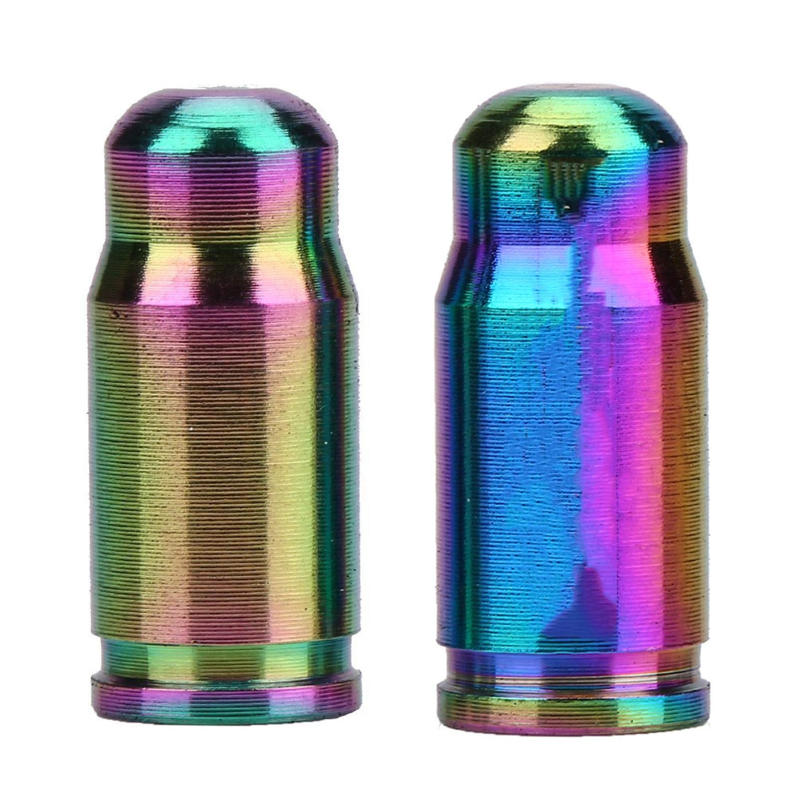 2 Pcs Bike Valve Cap Titanium Alloy Presta Valve Caps Mountain Bike Road Bike Valve Cap for Inner Tube Gas Nozzle(colored)