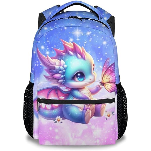 Kids Backpack Set With Lunch Bag & Pencil Case - Galaxy Wolf Design, For School & Travel - View #9