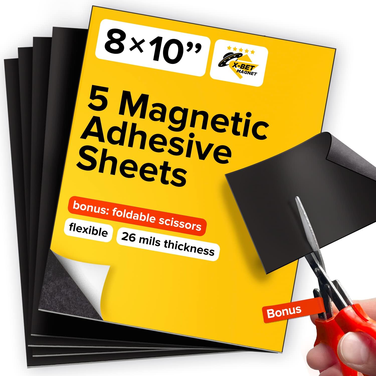 Photo Albums, Frames & Accessories - Magnetic Sheets with Adhesive Backing - 5 PCs Each 8
