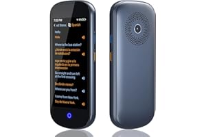 SKARA Language Translator Device No WiFi Needed AI Voice Translator Instant Two-Way 137 Language Translator 4" HD Online/Offline/Recording/Photo Translation for Travel Business(Light Black)