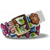 Illaymaki Handmade Embroidered Belts for Women by Peruvian Artisans - Woven Boho Floral - Casual & Colorful Belts for Women