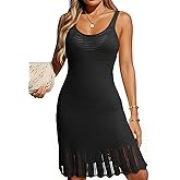 Dokotoo Swimsuit Coverup for Women Crochet Flowy Beach Dresses Bathing Suit Cover Up Cruise Outfits Resort Wear