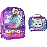 AI ACCESSORY INNOVATIONS Gabby's DollHouse 2 Piece School Travel Backpack Set for Girls with Detachable Insulated Lunch Box 16 Inch