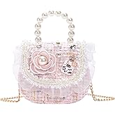 JTao-tec Girls Princess Purses Cute Bunny Toddler Crossbody Bag Handbag with Pearl Handle Shoulder Chain Bag