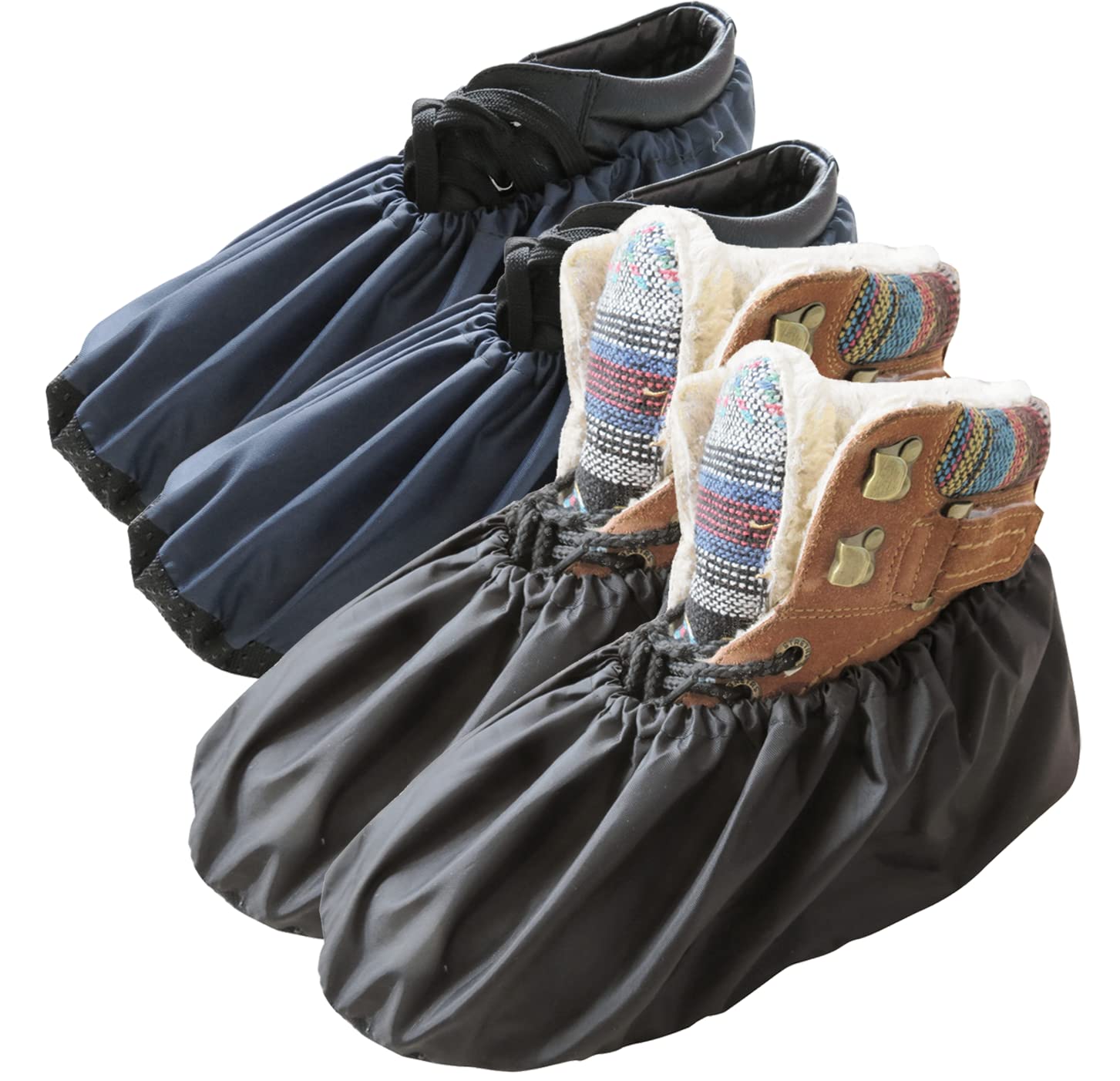 Photo 1 of DearyHome Washable Reusable Shoe Boot Covers - Non-Slip, Water-Resistant (2 Pairs, Extra Large) for Contractors & Households - Keep Carpets, Floors, and Rooms Clean