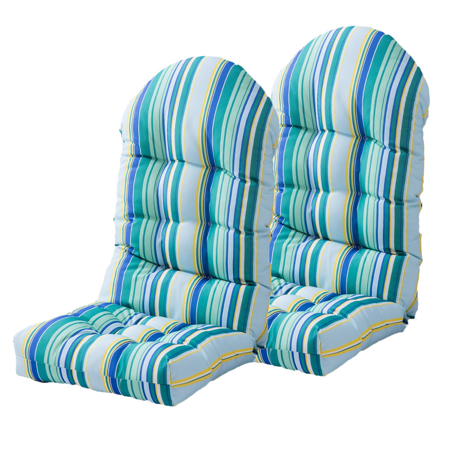 Photo 1 of Enipate Weather Resistant Adirondack Chair Cushions Set of 2, High Back Rocking Chair Cushion, Indoor Outdoor Patio Tufted Thicken Lounge Cushion Seat Pads