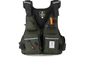 Lixada Fly Fishing Vest Adjustable Fishing Jackets Multi-Pockets Jacket for Boating Sailing Kayaking Water Sports