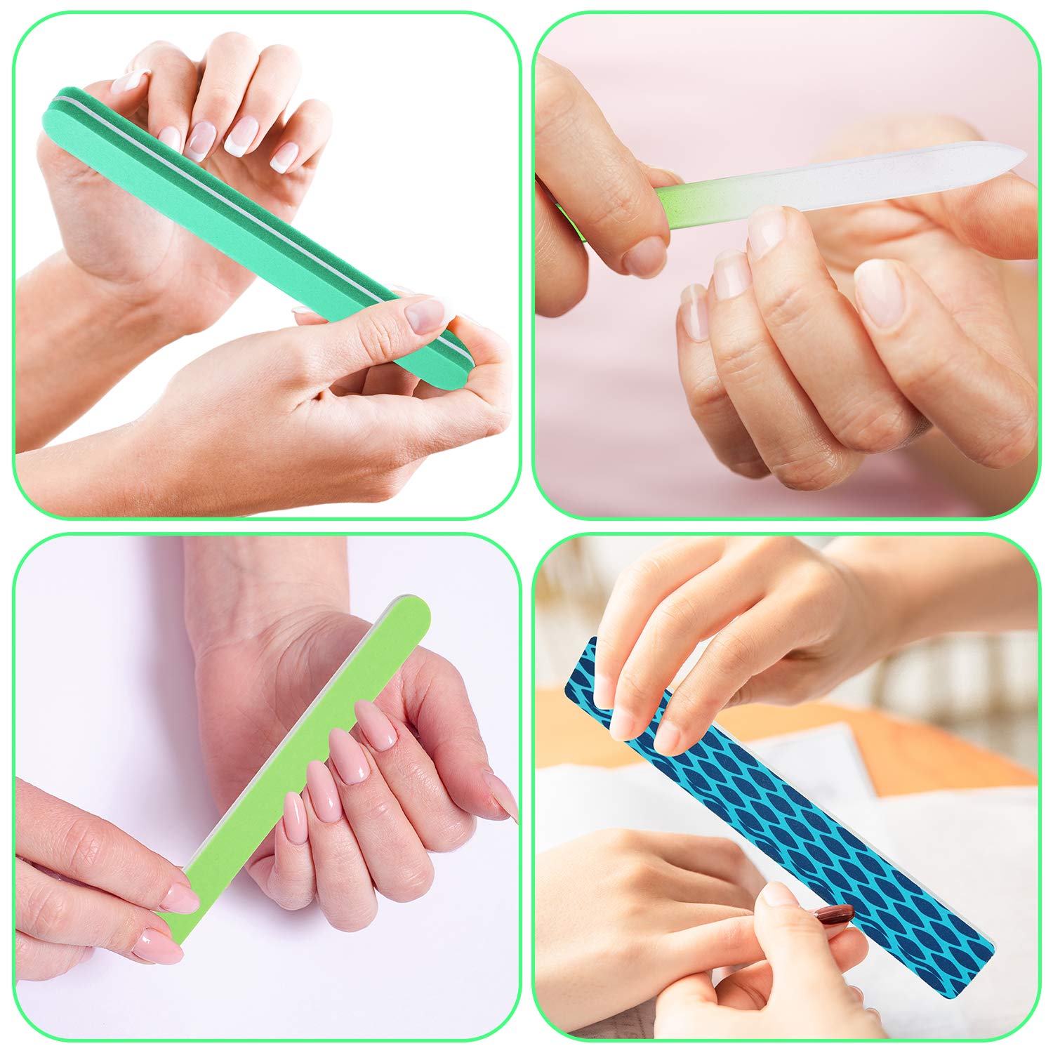 20 in 1 Nail File Set, EAONE Professional Manicure Kit Pedicure Tools Nail Art Tools with Nail Files and Buffers Cuticle Nipper Cuticle Pusher Nail Cutter for Hand and Foot Nail Salon, Case Packaged: Beauty