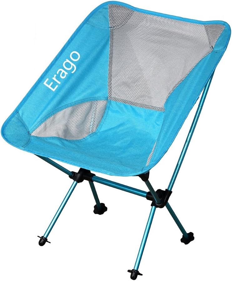 Erago Folding Camping Chair Portable,Backpack & Comfortable๏ผPerfect for Hiking, Camping, Fishing,Beach, Outdoor