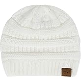 CC Classic Winter Fall Trendy Chunky Stretchy Cable Knit Beanie Hat