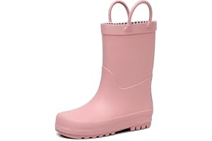 RAINANGEL Toddler Rain Boots with Easy-On Handles, Waterproof, Premium Natural Rubber, Lightweight, Flexible with Traction for Kids