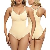 SHAPERX Bodysuit for Women Tummy Control Shapewear Racerback Seamless Body Shaper Tank Top