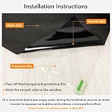 VSUDO Blackout Window Film Privacy - Black Frosted Glass Film 90x400 cm view 8