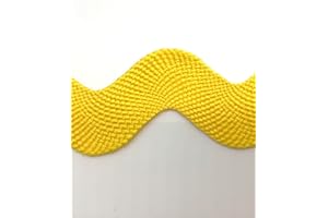 TRIMPLACE 1-1/8 inch Jumbo RIC Rac - 12 Yards (Yellow)