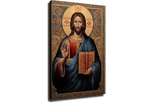 Orthodox Icon of Jesus Christ The Savior Wall Art, Christian Wall Decor,Mordern Abstract Wall Art, For Room Aesthetic Livingr