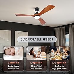 VONLUCE Ceiling Fans with Lights, 52 Inch Ceiling