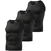 Casey Kevin 3 Pack Men's Gynecomastia Compression Shirt Slimming Shapewear Tummy for Men Sleeveless Workout Tank Top