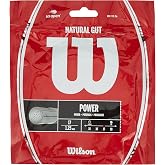 WILSON Natural Gut Tennis String - Set, White