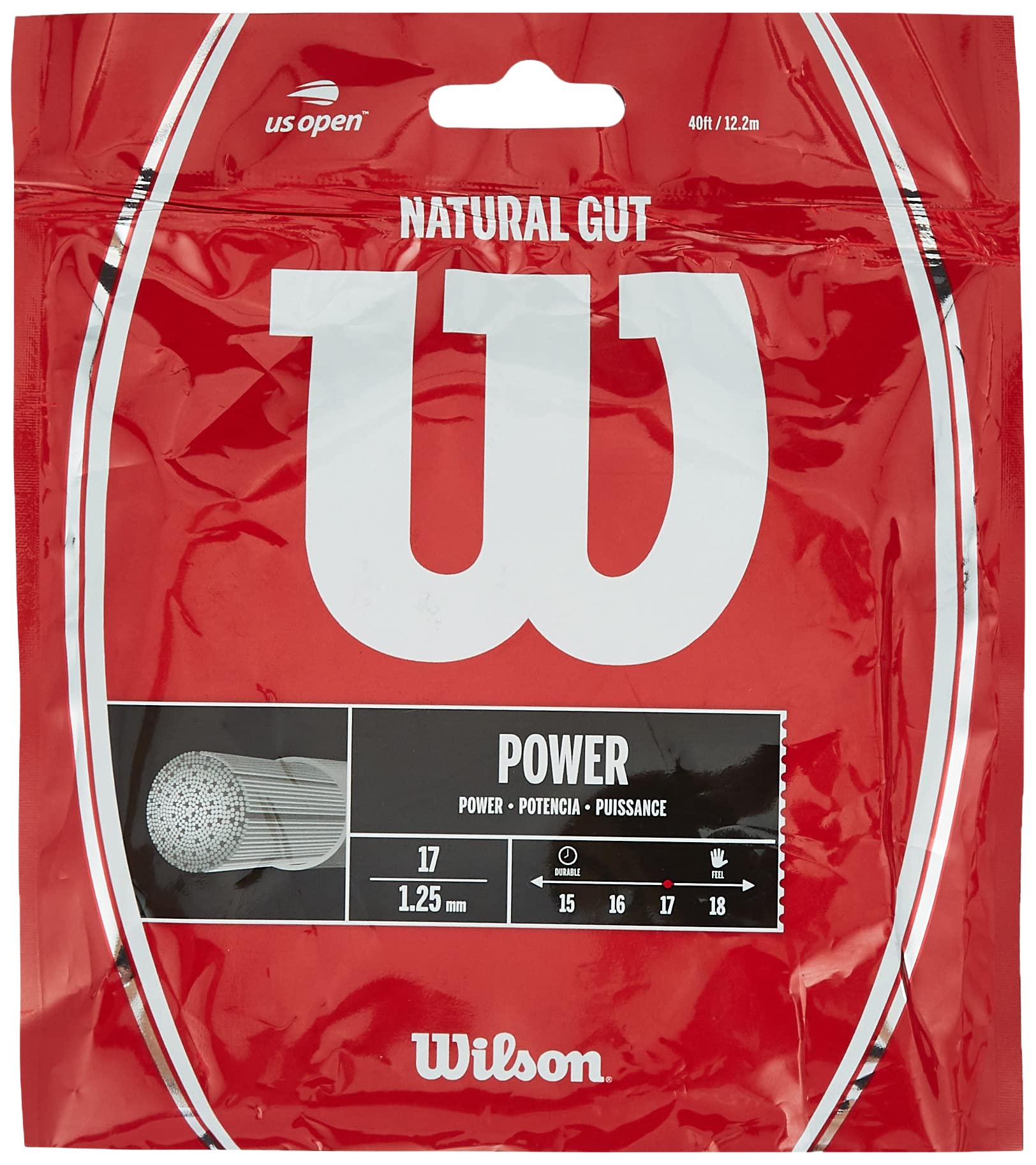 Wilson Sporting Goods Unisex 17 Gauge Natural Gut Tennis String, Natural, 17-1.25mm UK