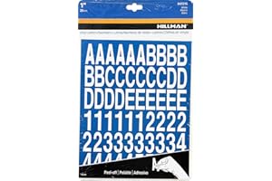 The Hillman Group 847215 1-Inch Die-Cut Letters/Numbers Kit, White