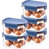 LocknLock Tritan Food Storage Containers, 450 mL Each, Bisfree Modular Plus, 10-Piece Set (5 Containers &amp; 5 Lids), BPA-Free, Navy