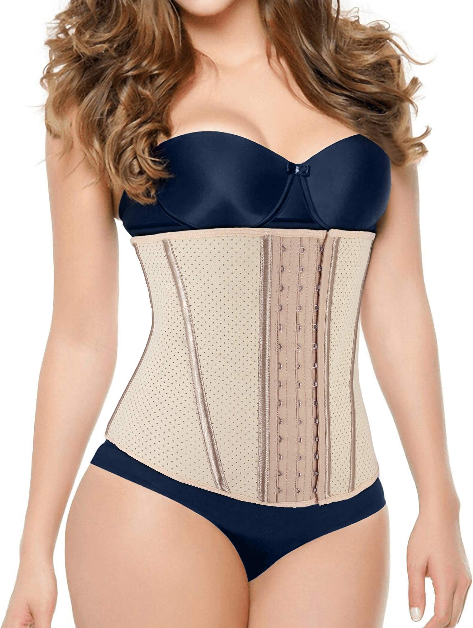 DeepTwist Women's Waist Trainer Latex Slimming Body Shaper Tummy Control Breathable Corset Weight Loss