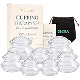 ELERA Silicone Cupping Therapy Set, Professionally Chinese Massage Cups for Cupping Therapy and Cellulite Reduction (7 Cups)