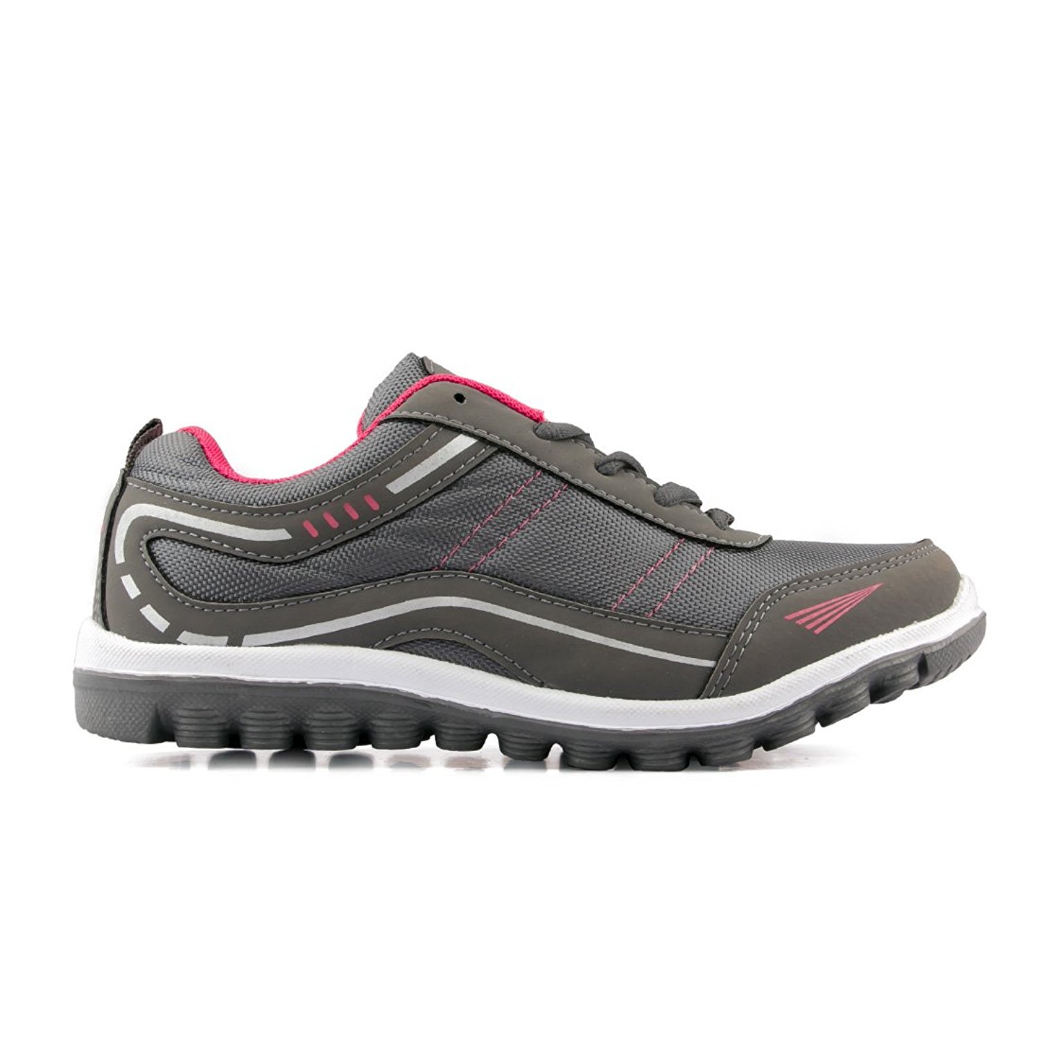 asian shoes butterfly-21 dark grey rani pink women sports shoes