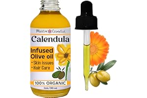 Organic Calendula oil | Infused in Olive oil | For Skin & Hair | Cold infused | 100% Organic || Made in Canada - Muslim Cosme