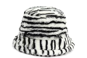 WETMT Fuzzy Fur Bucket Hat for Women - Warm Plush Sherpa Winter Hat