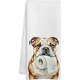 WOTYPU Funny English Bulldog Gifts Bathroom Hand Towels, English Bulldog Gifts, Dog Lovers Gifts Decorative Hand Towels for Kids Guest Bathroom Washroom Half Bath, 16x24 Inch