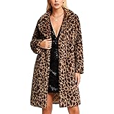 YIGAMA Womens Long Faux Fur Coats Lapel Faux fur Jacket Fluffy Coats Fuzzy Winter Jacket with Pockets