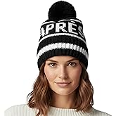 Funky Junque Après Ski Pom Pom Beanie for Women – Oversized Knit Winter Hat, Warm Cozy Womens Hats for Ski Trips & Snow Days