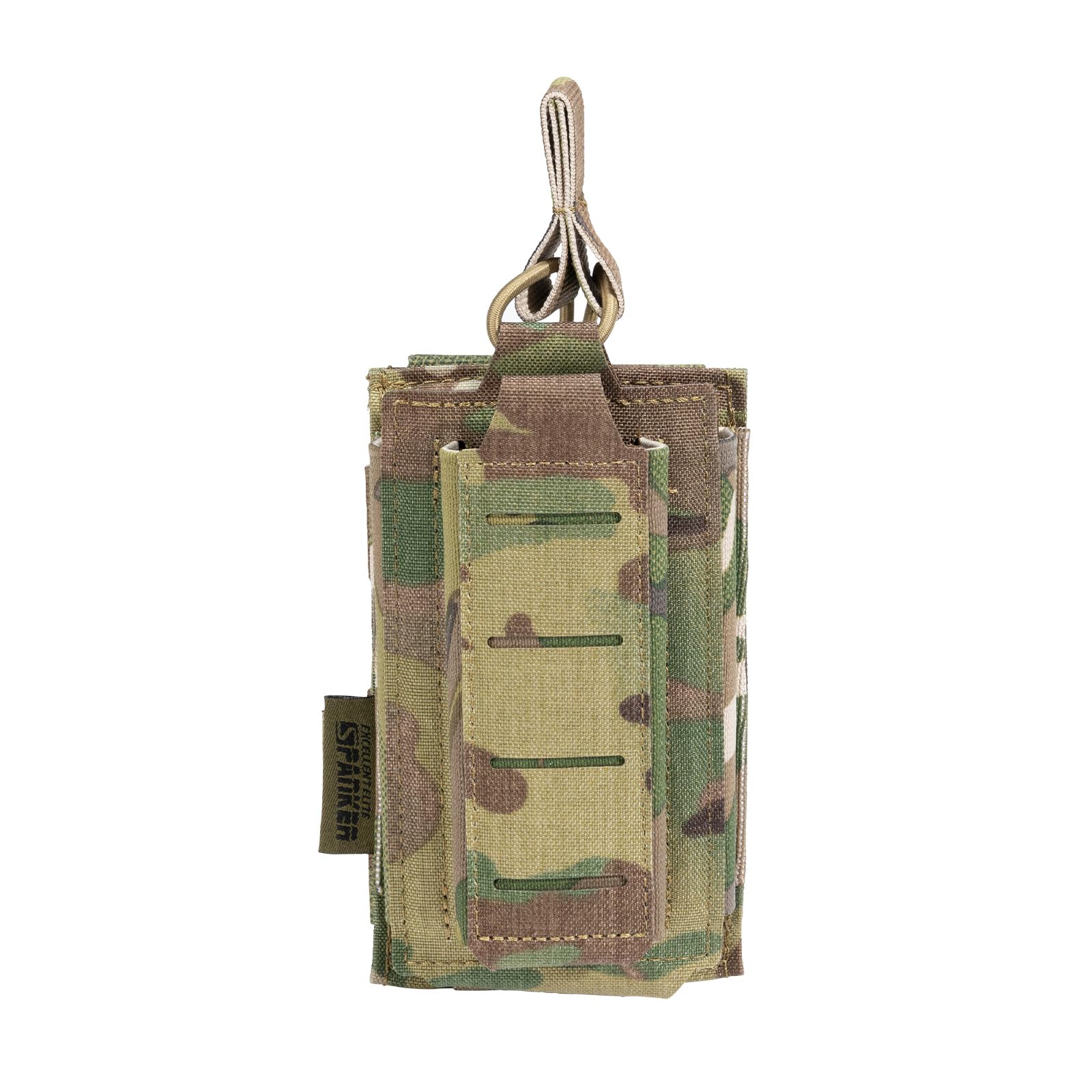 EXCELLENT ELITE SPANKER Tactical Molle Mag Pouch Pistol Mag Pouch for M4 M14 M16 AK AR Elastic Mag pouch（Single,MC)