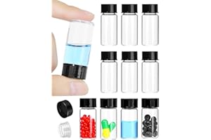 OTWOOI 5ml Clear Small Glass Vials with Screw Caps, Small Vials for Essential Oil, Leak-Proof Sample Vials with Lids(10pcs)