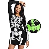 Spooktacular Creations Skeleton Dress Women, Glow in The Dark Skeleton Costume, Halloween Costumes for Women Adult 2025