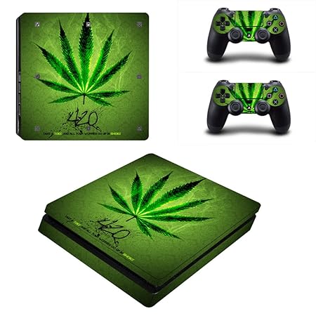 stillshine PS4 Slim Konsole Design Foils Vinyl Skin Sticker Decal Sticker and 2 Playstation 4 Slim Dualshock Controller Skins
