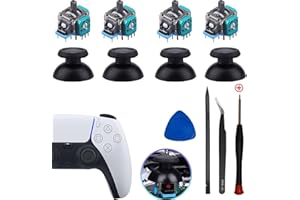 GUBASA Ps5 Joystick Replacement for Sony Playstation 5 Ps5 Controller Repair Kit for Ps5 Analog Stick Replacement 3D Sensor Module Joystick for Dualsense Ps5 Controllerjoystick Replacement Accessory (4 Pack)