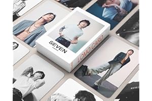 Funwaretech Jungkook Seven Photocards Set 55Pcs 2023 Jungkook Solo Album Seven Lomo Cards Bangtan Boys Kpop Merchandise Gift for Fans Boys Girls and Army-Type A