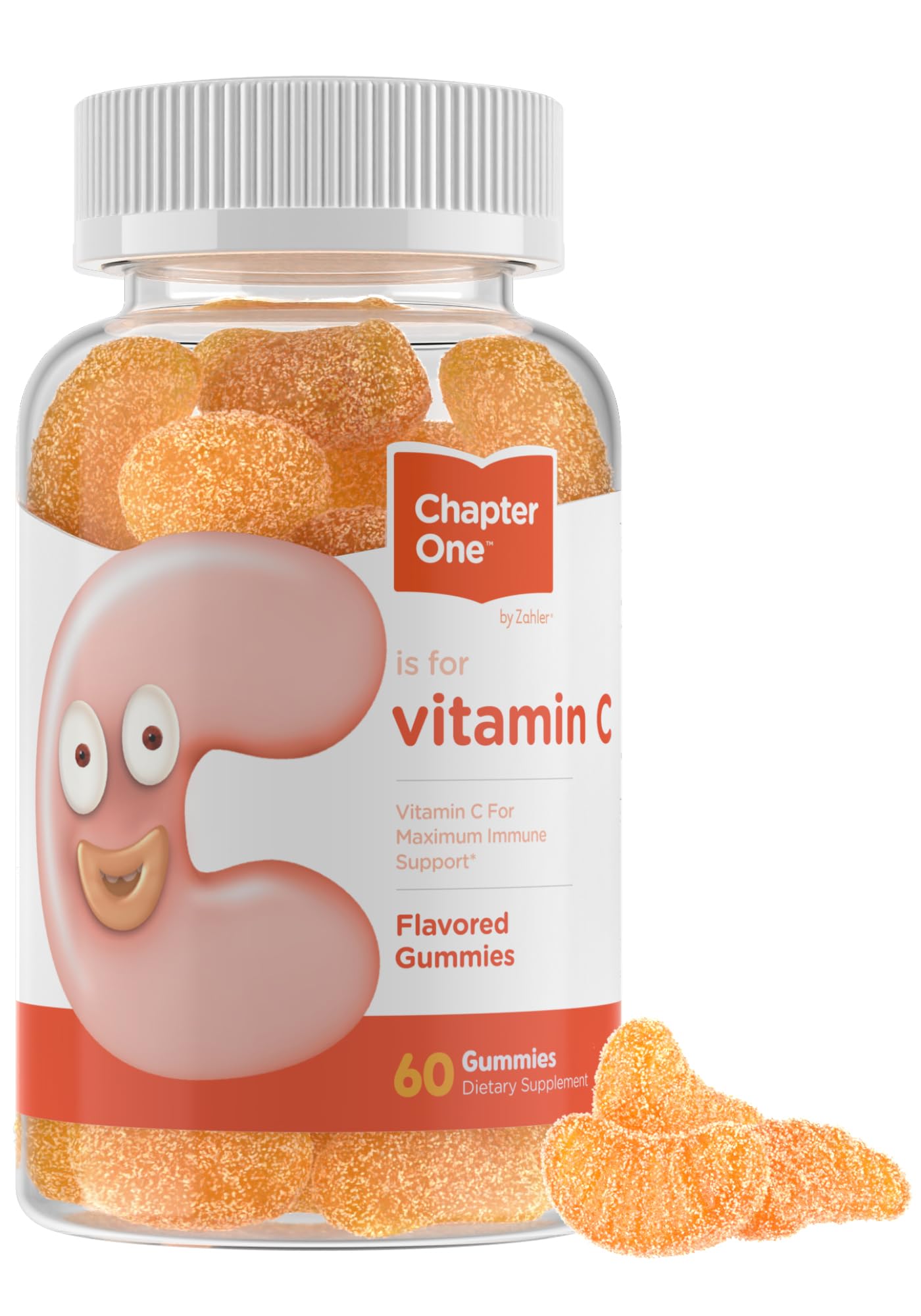 Chapter One, Vitamin C Kosher Orange Gummies 125 mg, 60c