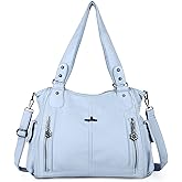 Angel Kiss Handbags for Womens Top-Handle Hobo Purse Roomy Casual Shoulder Bags PU Tote Satchel Purse for Women