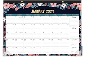 POLUMA 2024 Desk Calendar - 12 Monthly Desk Calendar 2024 with To-do List, Jan 2024 - Dec 2024, Notes Content and Julian Date, 17”x 12”, Desk/Wall Calendar for Planning or Organizing