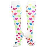 TCK Krazisox White with Neon Polka Dots Socks