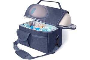 ZOOSA Wearable Breast Pump Bag with Cooler, Compatible with Willow, Elvie, Momcozy Breast Pump, Insulated Storage Container Case for Hand Free Breast Pump