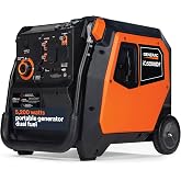 Generac 5,200 Watt Dual-Fuel Portable Inverter Generator, Outdoor Use | 3,900 Running Watts, Propane Option, Home Backup, RV, Camping, Quiet Operation, Parallel Capable, 49 State Compliant