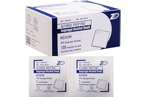 JOINTOWN Alcohol Prep Pads, 100-Pack - Sterile, Individually-Wrapped, Medical-Grade Isopropyl Cotton Swabs