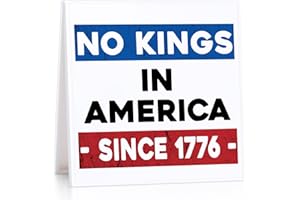 EXUBERIUM No Kings Protest Sign No Kings In America Home Decor 4th of July Patriotic Desk Sign Memorial Day Decoration Independence Day Decor July 4th Table Decorations